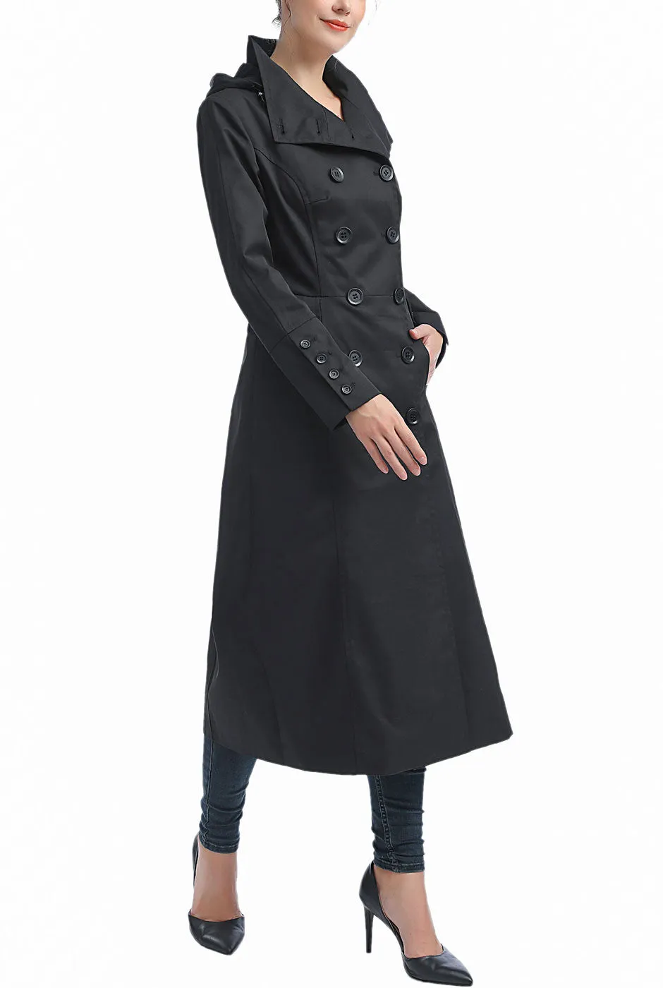 Kimi + Kai Women's Elana Waterproof Long Trench Coat