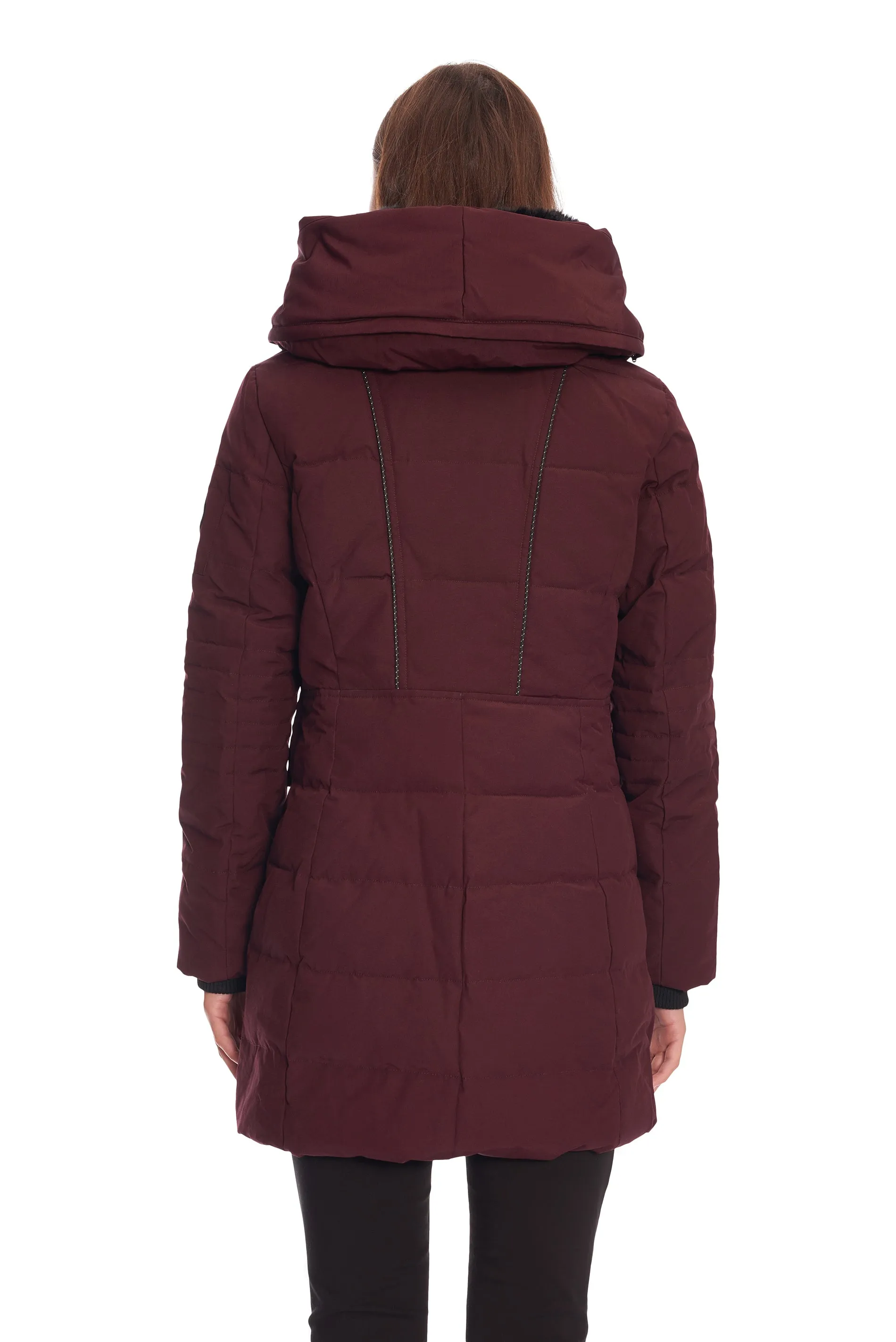 KOOTNEY | WOMEN'S VEGAN DOWN (RECYCLED) MID-LENGTH PARKA, GRAPE