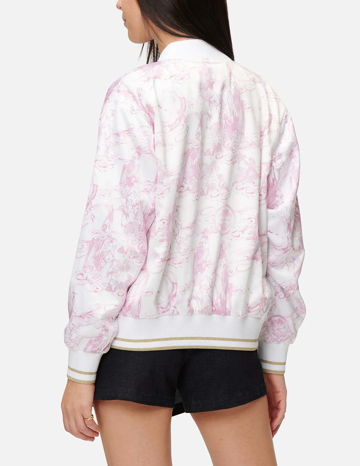 Landscape Sometsuke Print Bomber Jacket