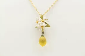 Lemon Drop 16 Inch Adjustable Flower Pendant Necklace by Michael Michaud