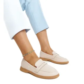 Light beige classic Nawrah moccasins