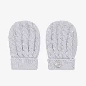 Light Grey Knitted Mittens