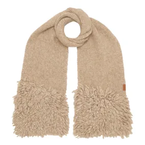 LOEWE Logo Knitted Scarf - Beige