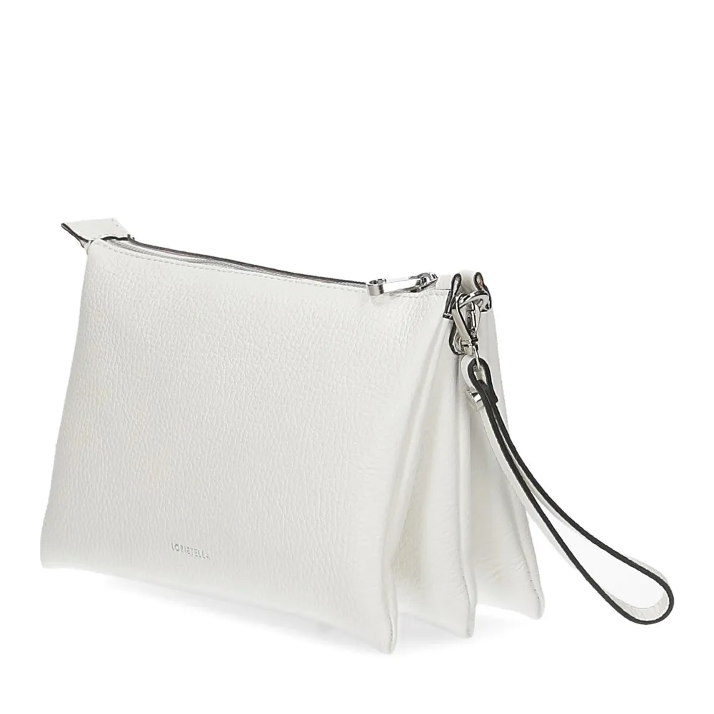 Loristella borsa pochette Lily 2525 pelle bianca - Al Siletto | Al Siletto