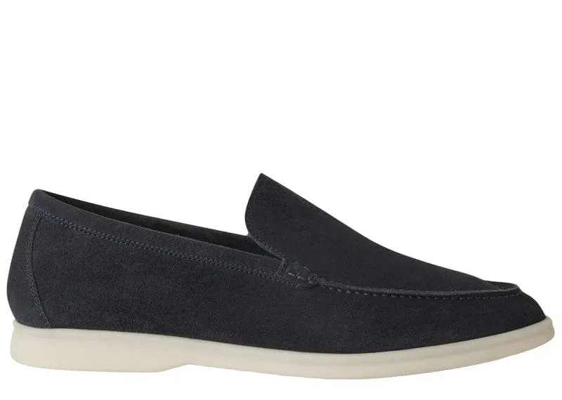 Loro Piana Summer Walk Moccasins Classic Blue