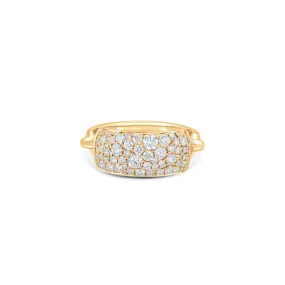 Lucia Pave Diamond Bar Tag Ring