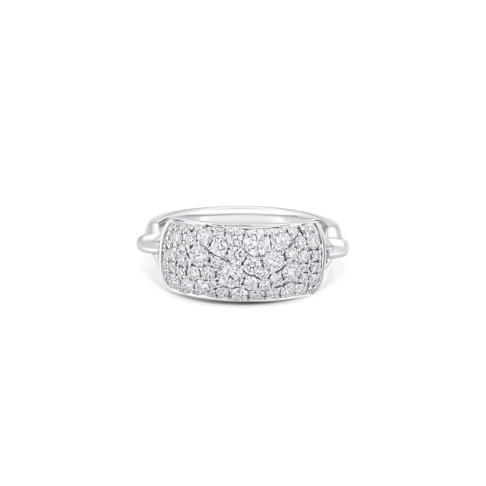 Lucia Pave Diamond Bar Tag Ring