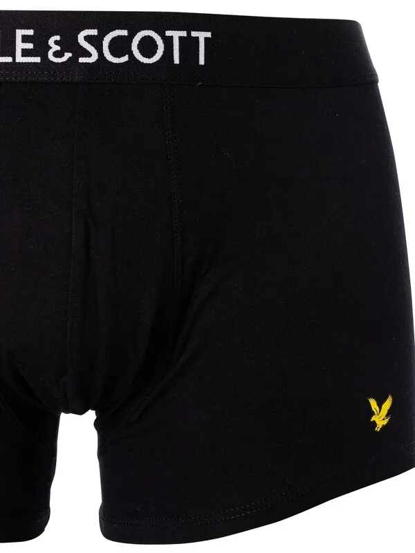 Lyle & Scott 3 Pack Cotton Stretch Trunks - Black