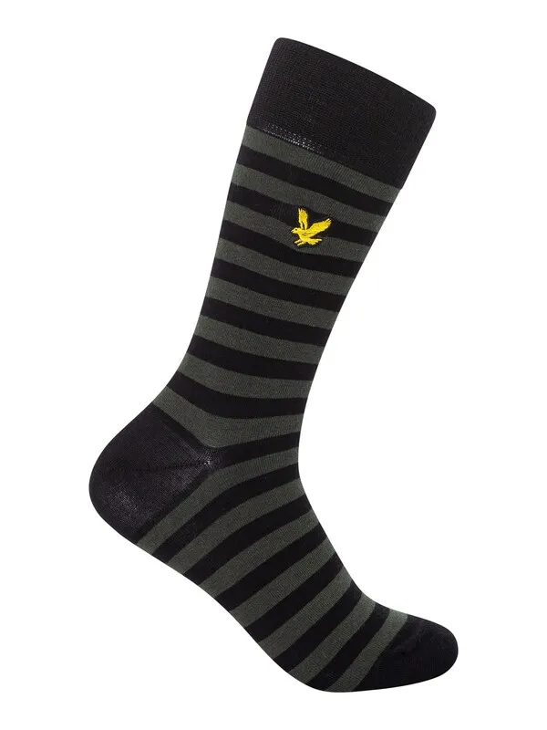 Lyle & Scott 5 Pack Harold Premium Socks - Argyle/Ruby Wine/Stripe/Climbing Ivy/Black