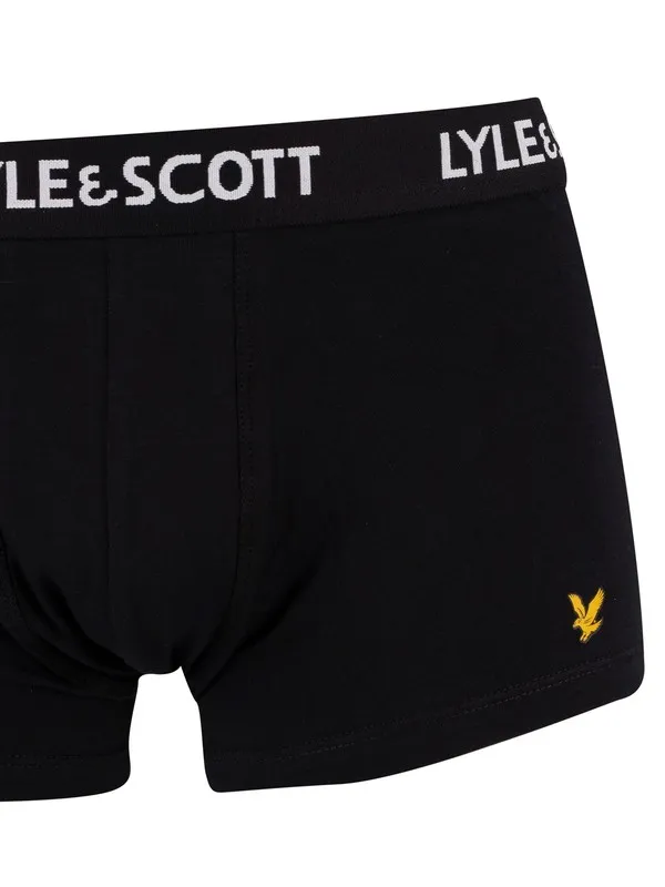 Lyle & Scott Barclay 3 Pack Trunks - Black/White