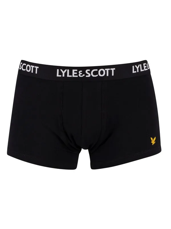 Lyle & Scott Barclay 3 Pack Trunks - Black/White