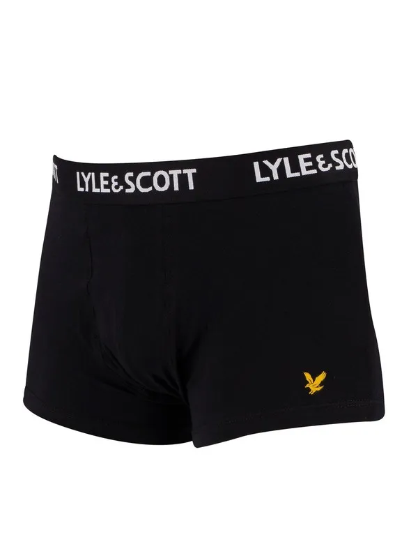 Lyle & Scott Barclay 3 Pack Trunks - Black/White