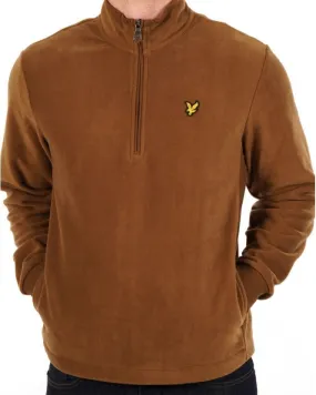 Lyle & Scott Fleece Quarter Zip Camel Bronze