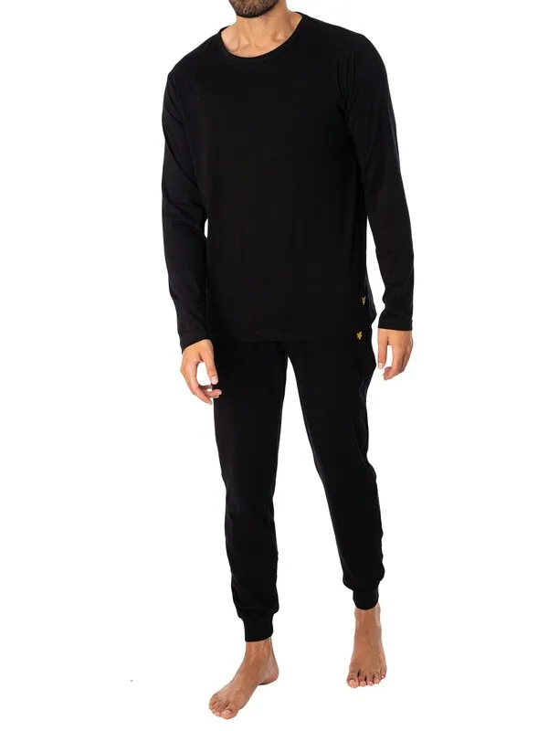 Lyle & Scott Grey Longsleeved Pyjama Set - Black