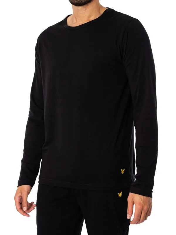 Lyle & Scott Grey Longsleeved Pyjama Set - Black