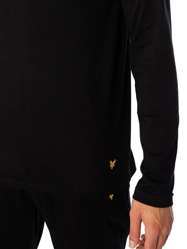 Lyle & Scott Grey Longsleeved Pyjama Set - Black