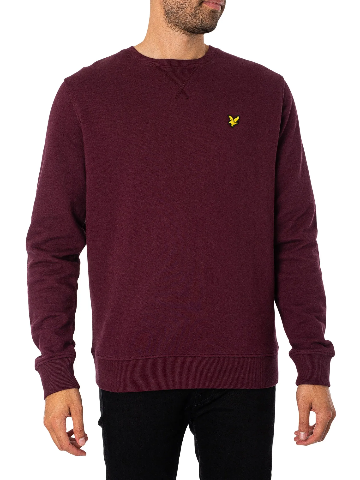 Lyle & Scott Logo Crew Sweatshirt - Burgundy