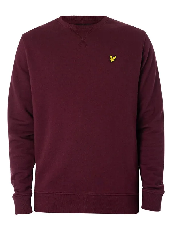 Lyle & Scott Logo Crew Sweatshirt - Burgundy