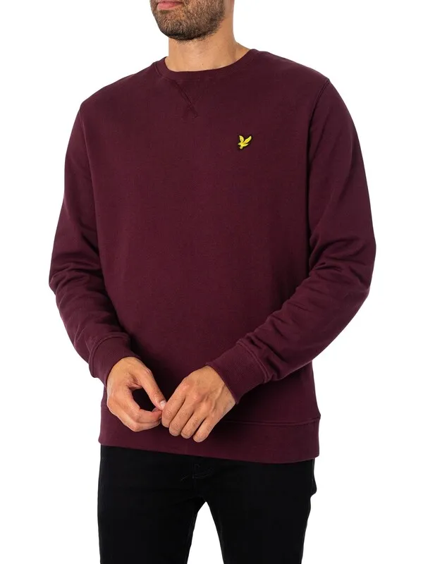 Lyle & Scott Logo Crew Sweatshirt - Burgundy