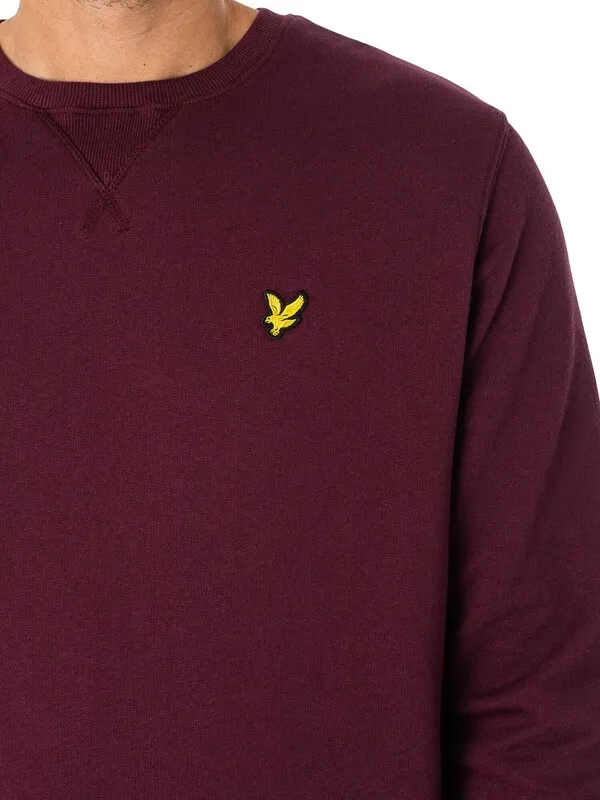 Lyle & Scott Logo Crew Sweatshirt - Burgundy