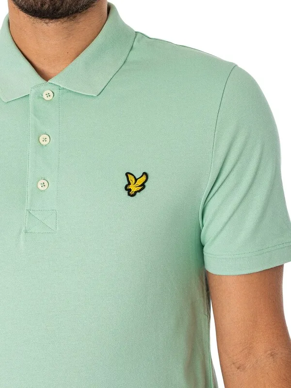 Lyle & Scott Plain Polo Shirt - Turquoise Shadow