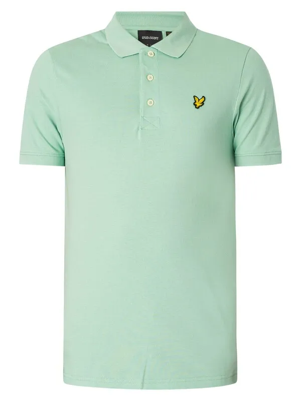 Lyle & Scott Plain Polo Shirt - Turquoise Shadow