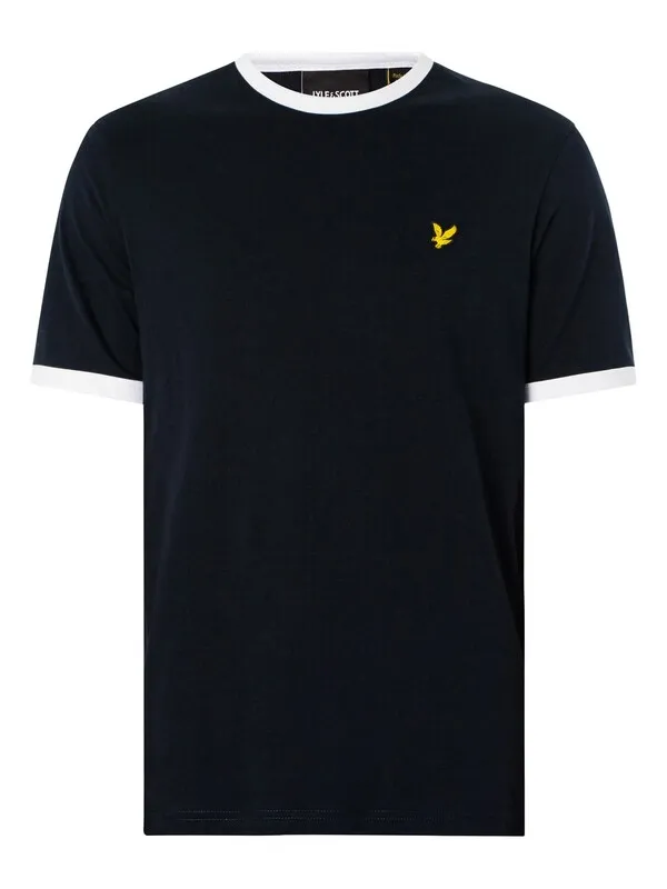 Lyle & Scott Ringer T-Shirt - Dark Navy/White