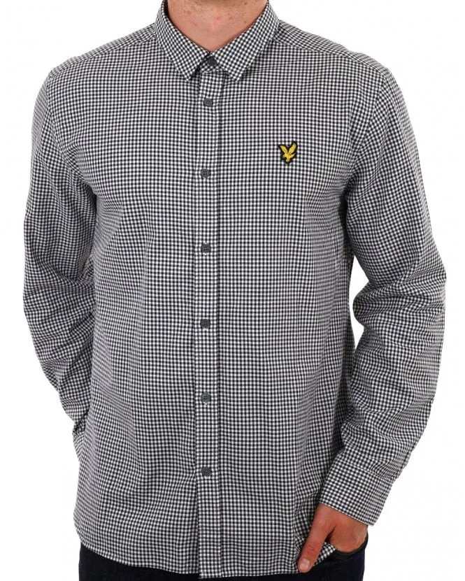 Lyle & Scott Shepherd Check Shirt Dark Navy/White