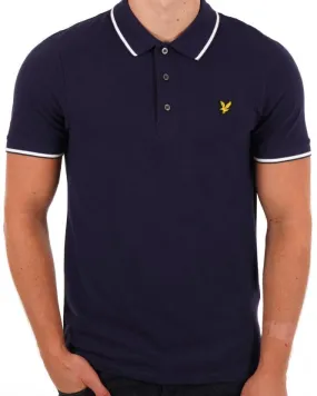 Lyle & Scott Tipped Polo Shirt Navy/White