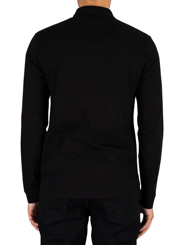 Lyle &amp; Scott Longsleeved Polo Shirt - Jet Black