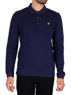 Lyle &amp; Scott Longsleeved Polo Shirt - Navy