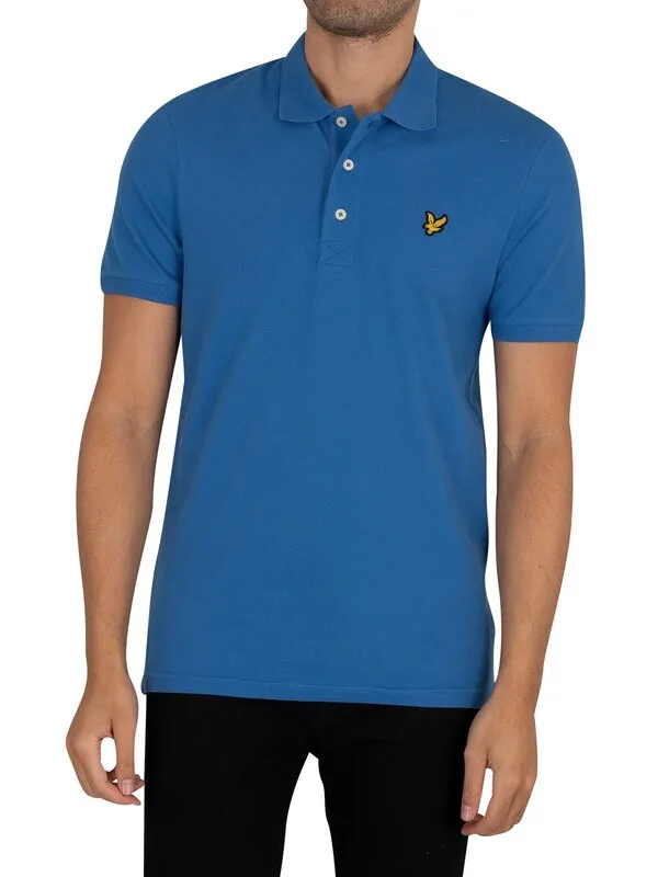 Lyle &amp; Scott Organic Cotton Plain Polo Shirt - Spring Blue