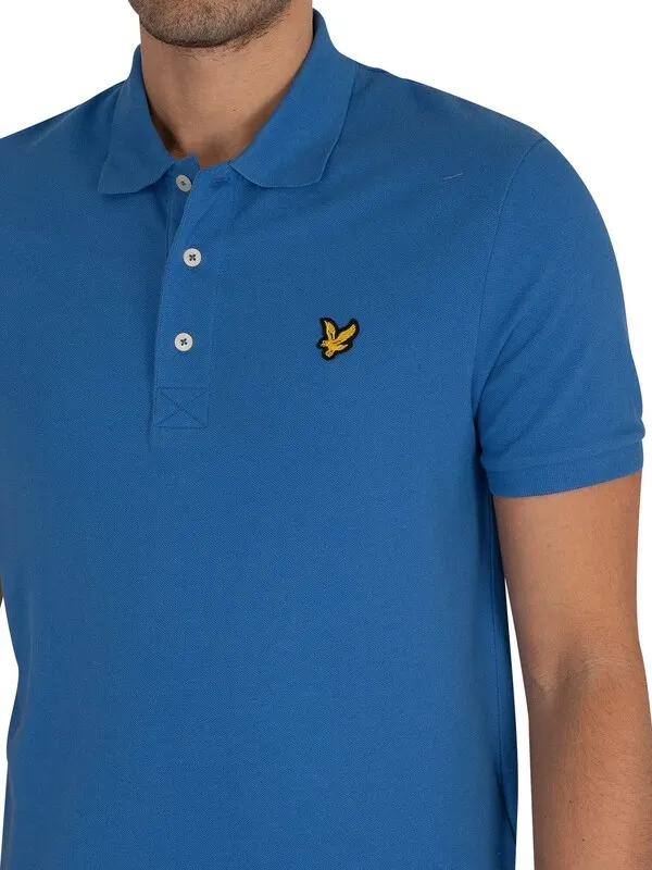 Lyle &amp; Scott Organic Cotton Plain Polo Shirt - Spring Blue