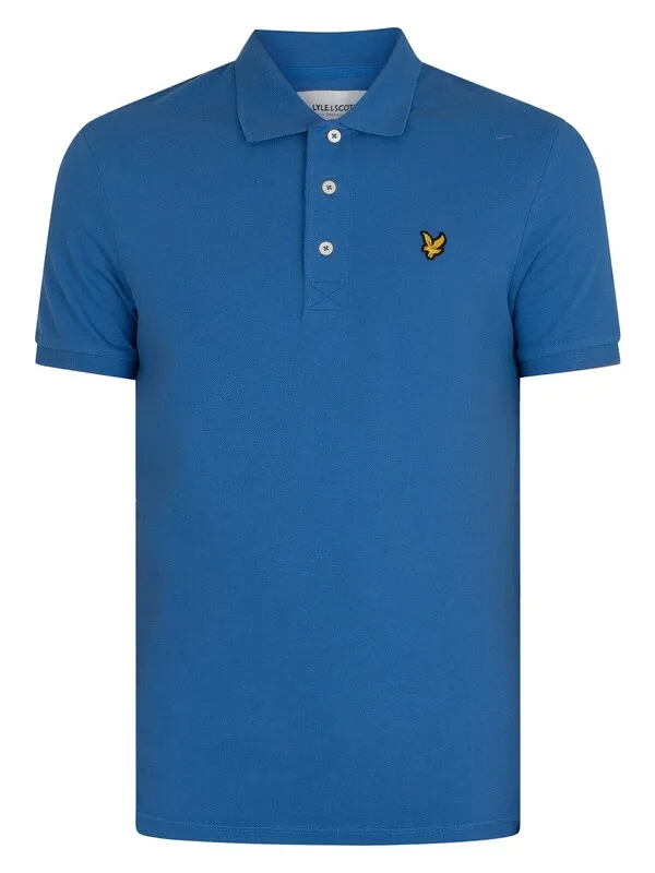 Lyle &amp; Scott Organic Cotton Plain Polo Shirt - Spring Blue