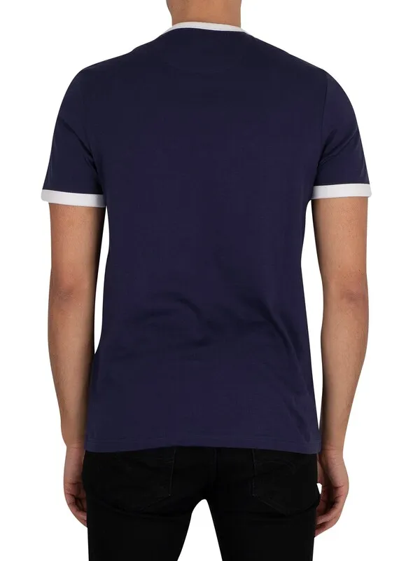 Lyle &amp; Scott Organic Cotton Ringer T-Shirt - Navy/White