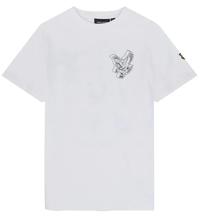 Lyle and Scott Kids 3D Eagle Graphic T-shirt White