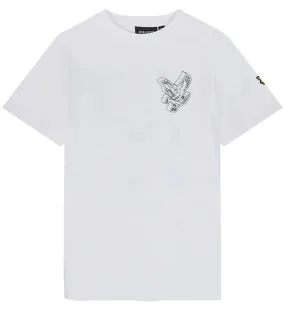 Lyle and Scott Kids 3D Eagle Graphic T-shirt White