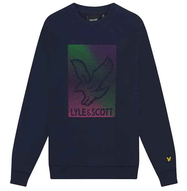 Lyle and Scott Kids Dotted Eagle Graphic Sweatshirt Navy