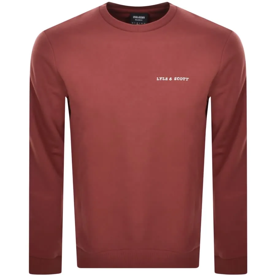 Lyle And Scott Logo Sweatshirt Burgundy