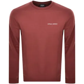 Lyle And Scott Logo Sweatshirt Burgundy