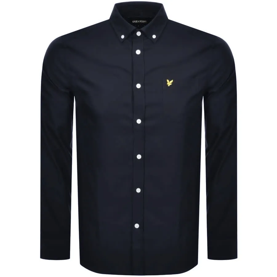 Lyle And Scott Oxford Long Sleeve Shirt Navy