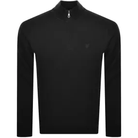 Lyle And Scott Quarter Zip Sweatshirt Black