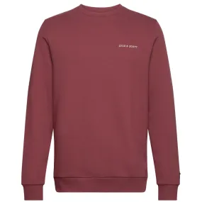 Lyle Scott Embroidered Logo Fletcher Burgundy Sweatshirt