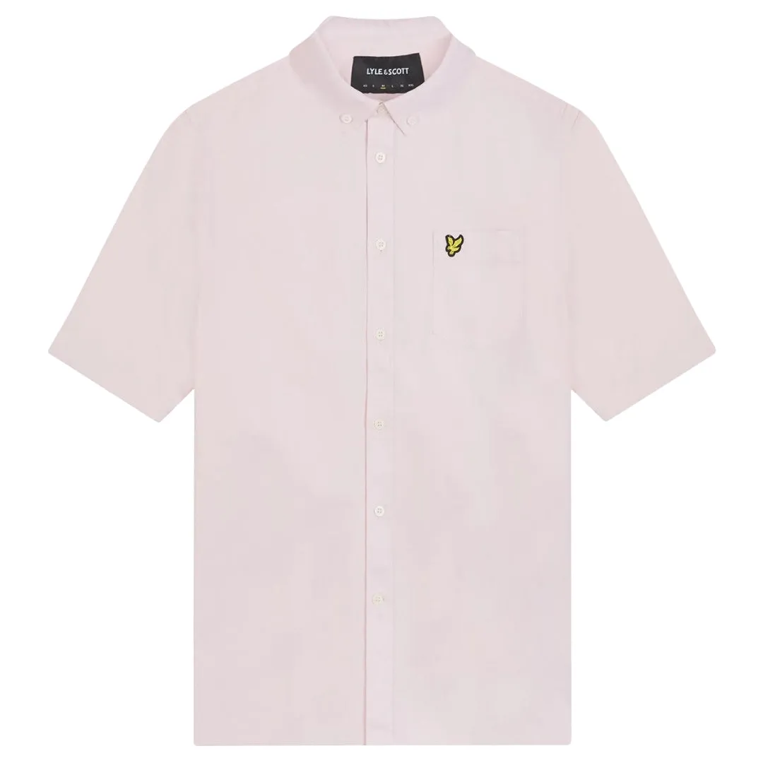 Lyle Scott Short Sleeve Light Pink Oxford Shirt