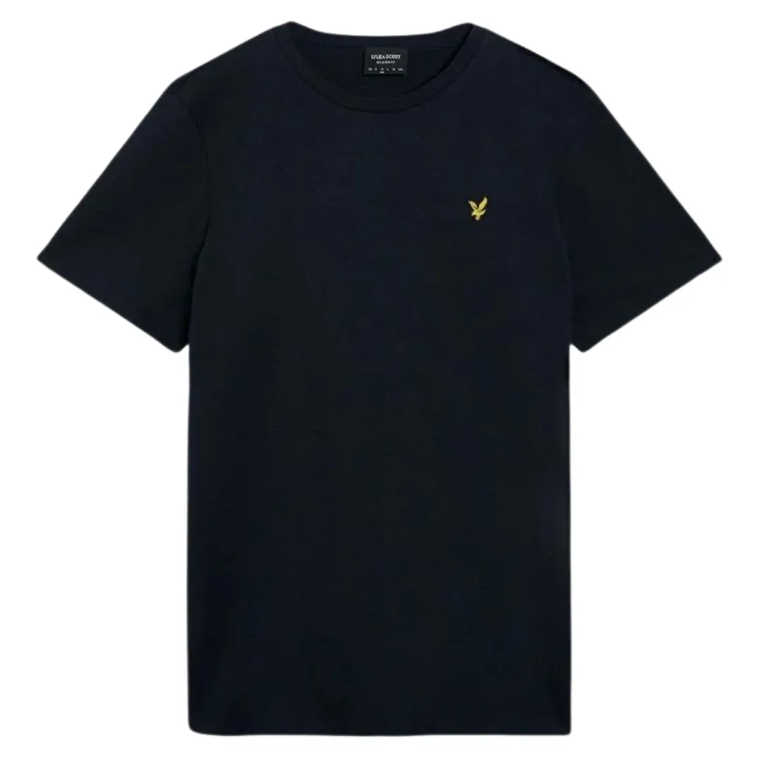 Lyle Scott Slub Plain Dark Navy T Shirt