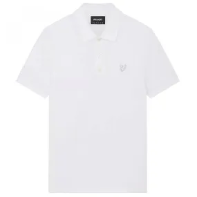 Lyle Scott Tonal Eagle White Polo Shirt