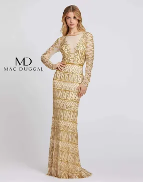 Mac Duggal 4724 Long Sleeve Formal Evening Dress