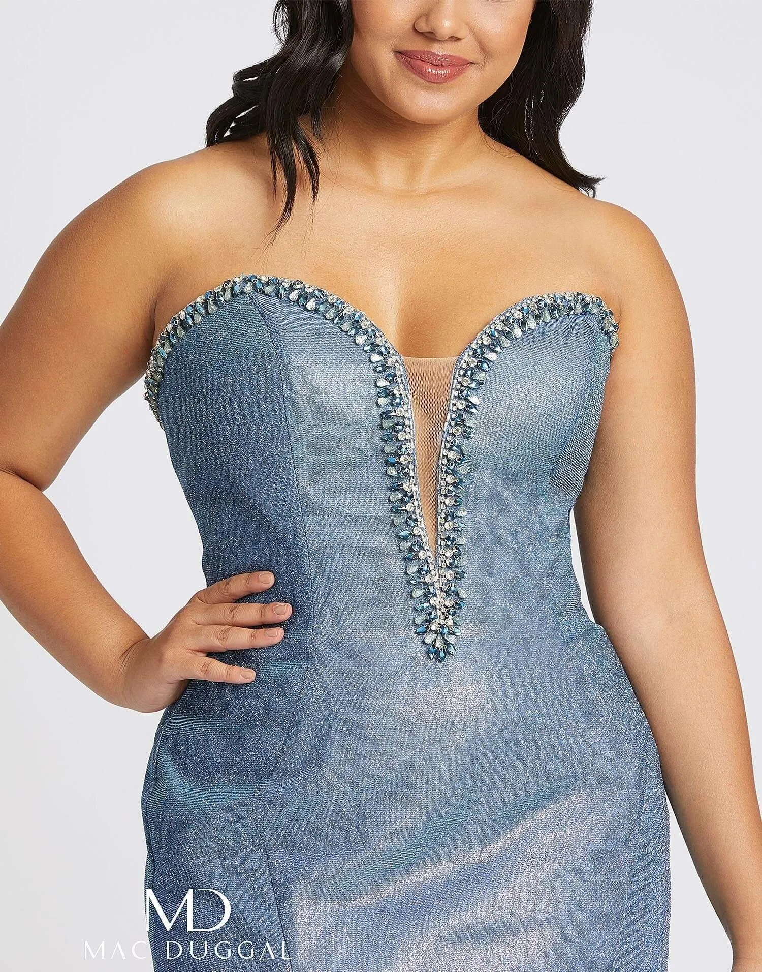 Mac Duggal 66815 Fabulouss Plus Size Long Dress