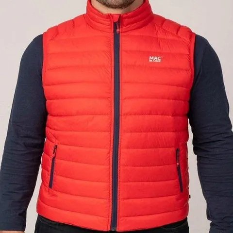 Mac In A Sac Alpine Down Mens Gilet - Red