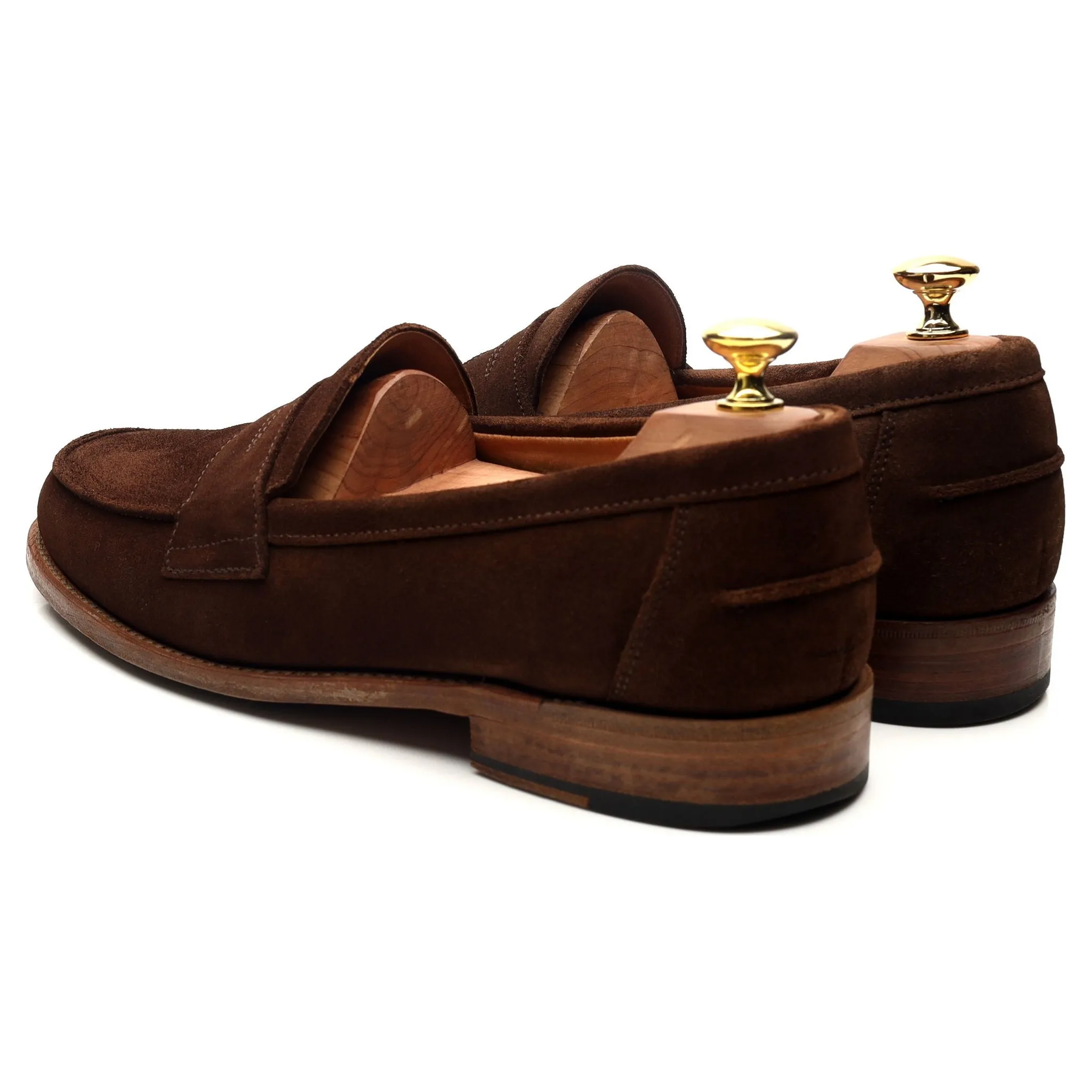 'Madrid' Dark Brown Suede Loafers UK 8 F